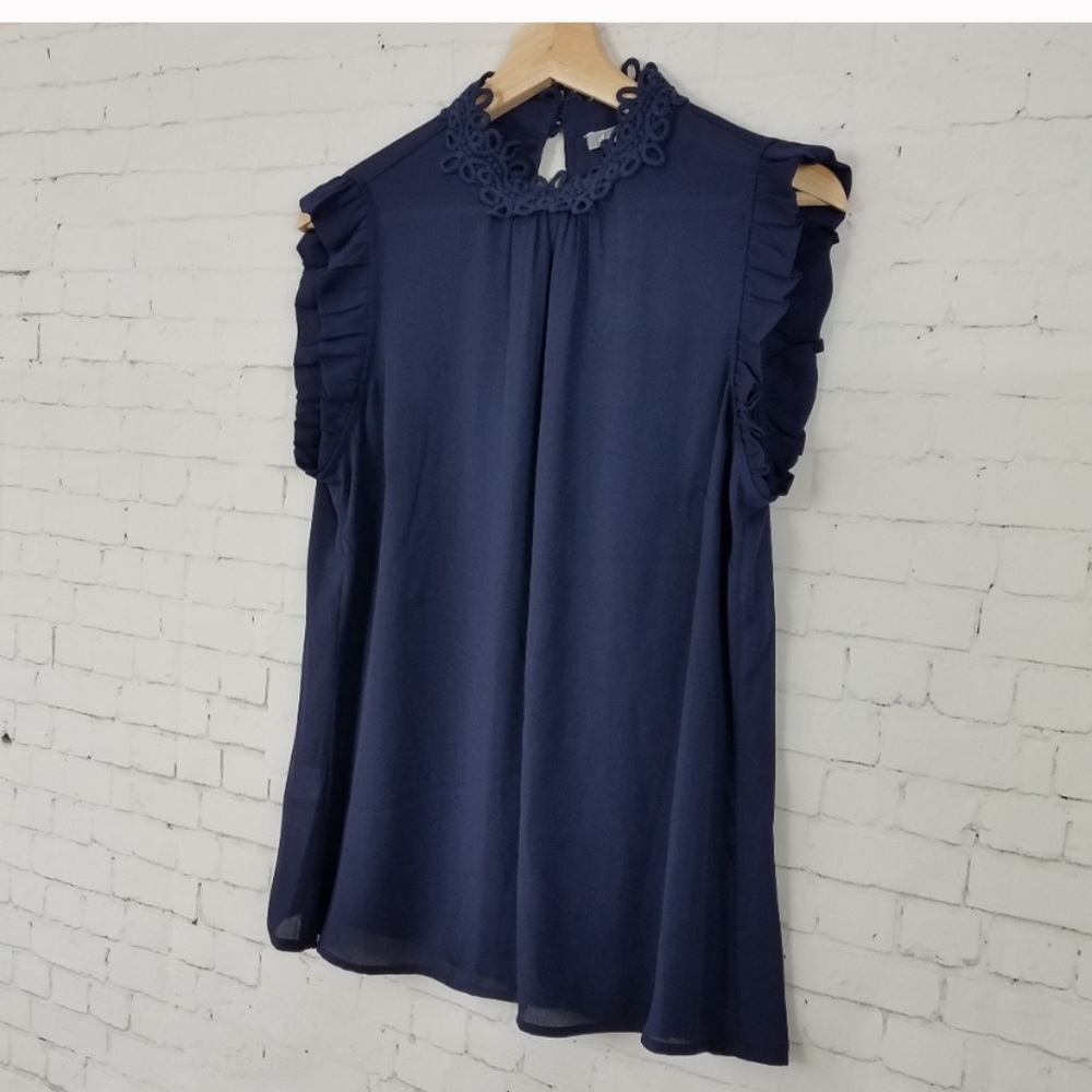 Daniel Rainn Jazelle Ruffle sleeve detail blouse